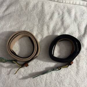Men's Danbury NWT Black and Khaki 2 New Belts Sz 42”x1.25”